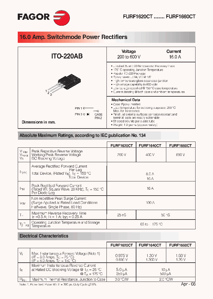 FURF1620CT_7799257.PDF Datasheet
