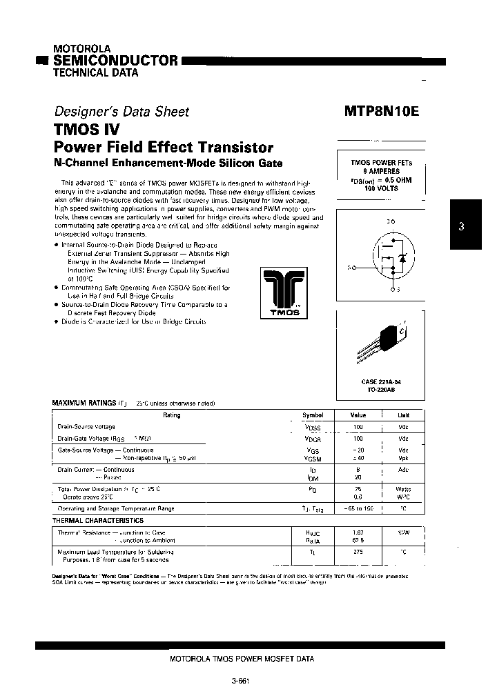MTP8N10E_7799971.PDF Datasheet