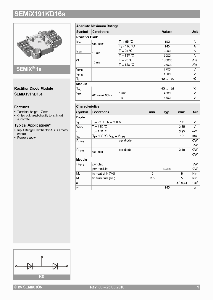 SEMIX191KD16S_7853667.PDF Datasheet