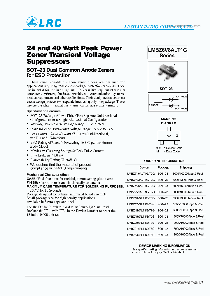 LMBZ15VALT3G_7762241.PDF Datasheet