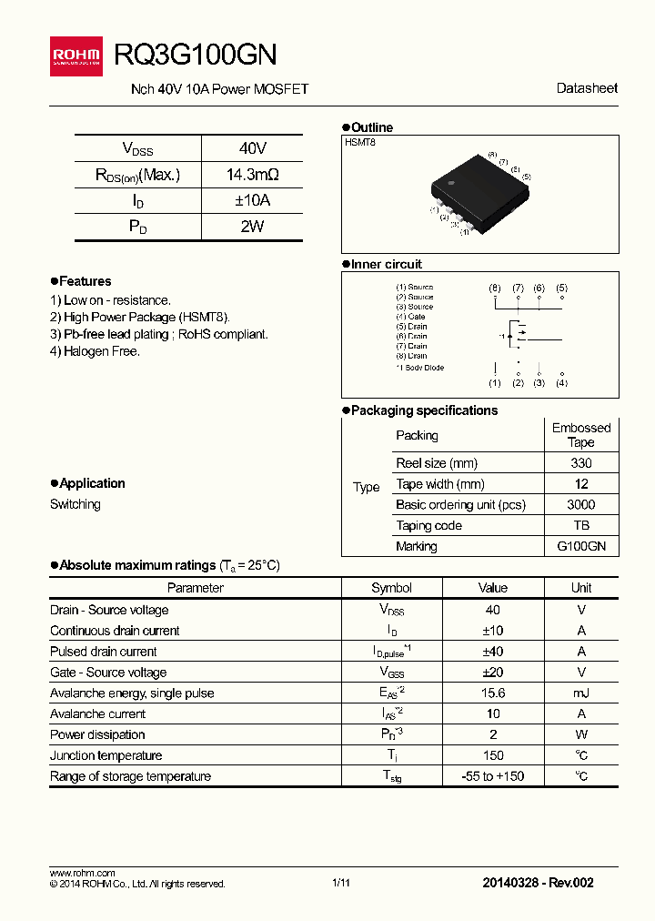 RQ3G100GN_7854717.PDF Datasheet