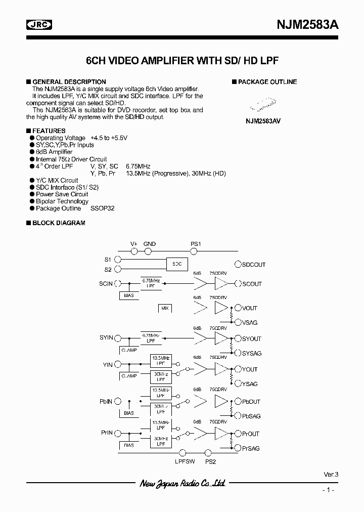 NJM2583A_7855820.PDF Datasheet