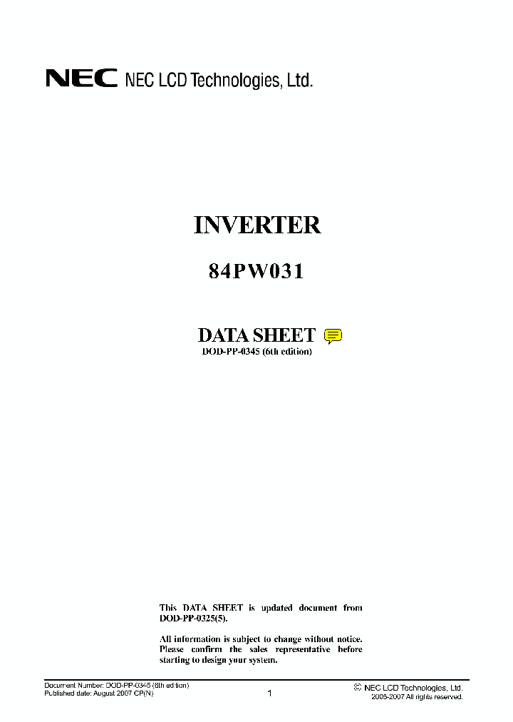 84PW031_7857862.PDF Datasheet
