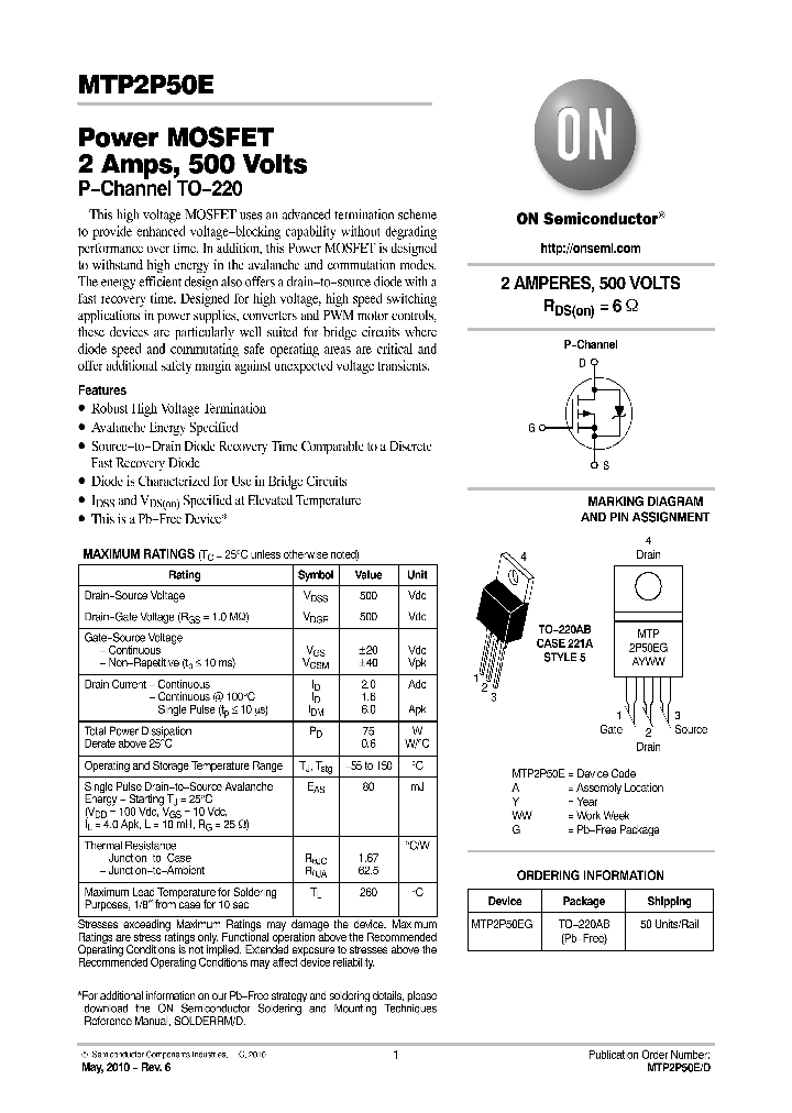 MTP2P50E10_7858398.PDF Datasheet