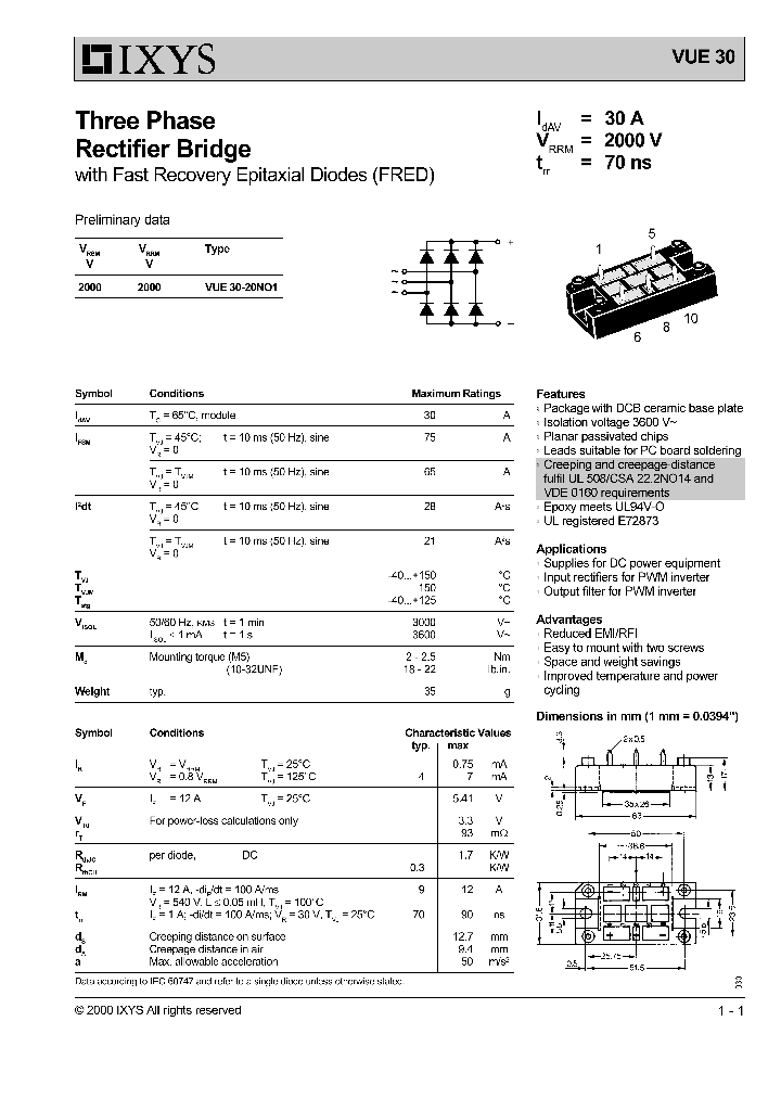 VUE30-20NO1_7857624.PDF Datasheet