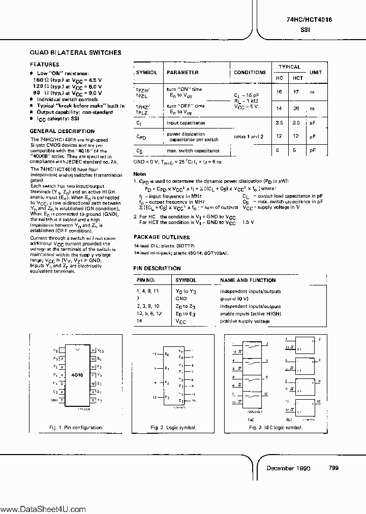PC74HCT4016_7766607.PDF Datasheet