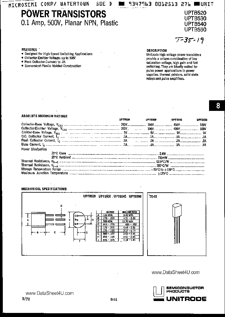 UPTB540_7767709.PDF Datasheet