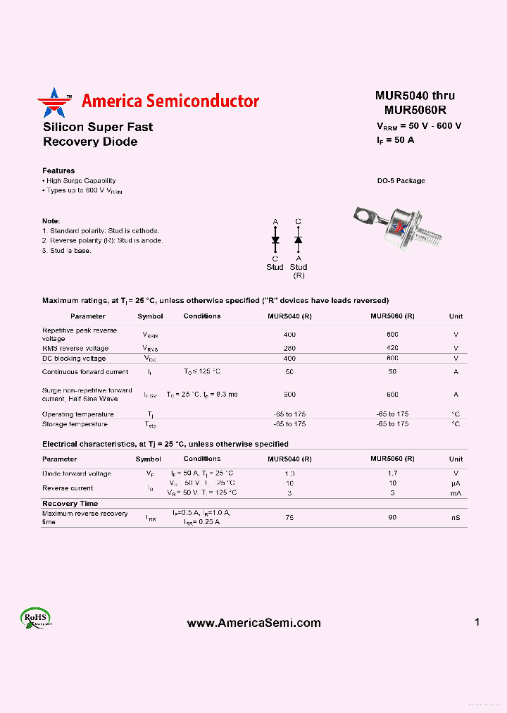 MUR5040_7770298.PDF Datasheet