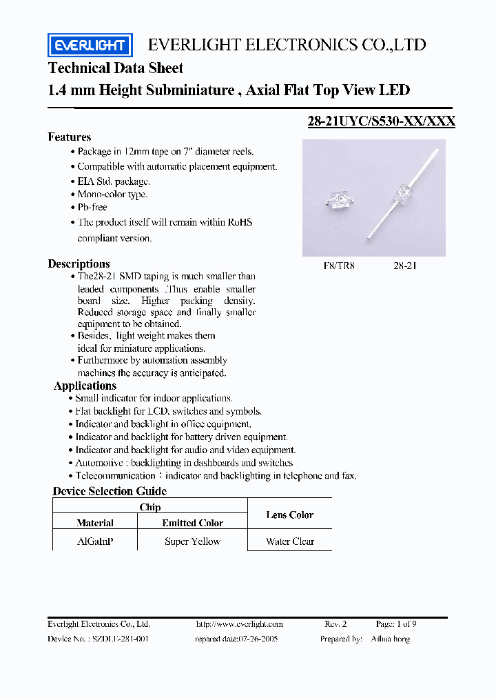 28-21UYCS530-A7_7809163.PDF Datasheet