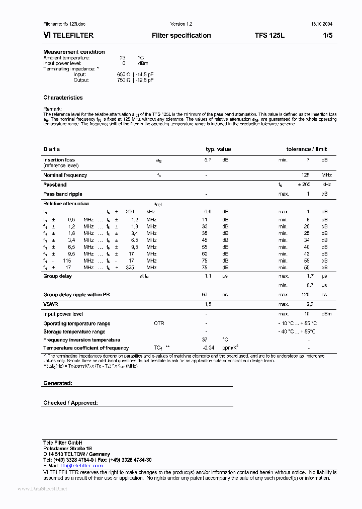 TFS125L_7769975.PDF Datasheet