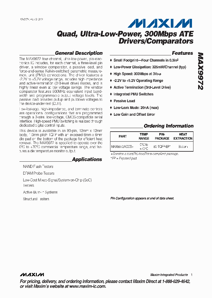 MAX9972ACCS_7867067.PDF Datasheet