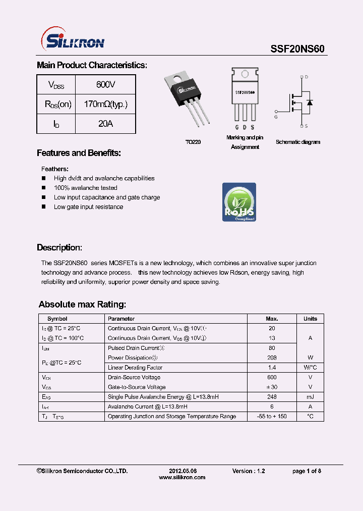 SSF20NS60_7866837.PDF Datasheet