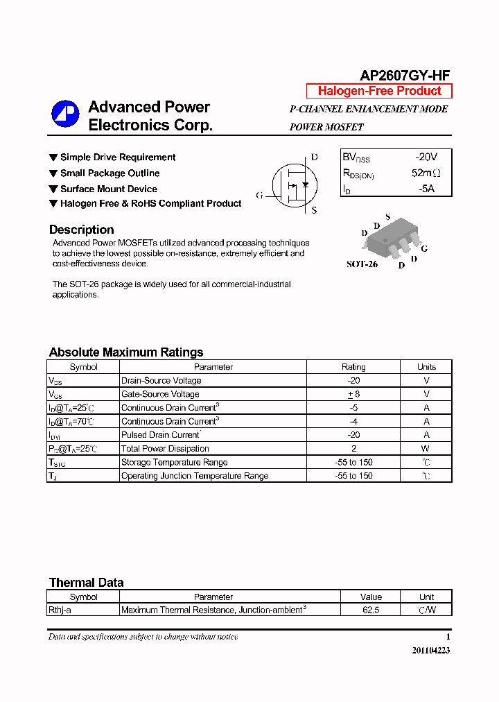 AP2607GY-HF14_7866072.PDF Datasheet
