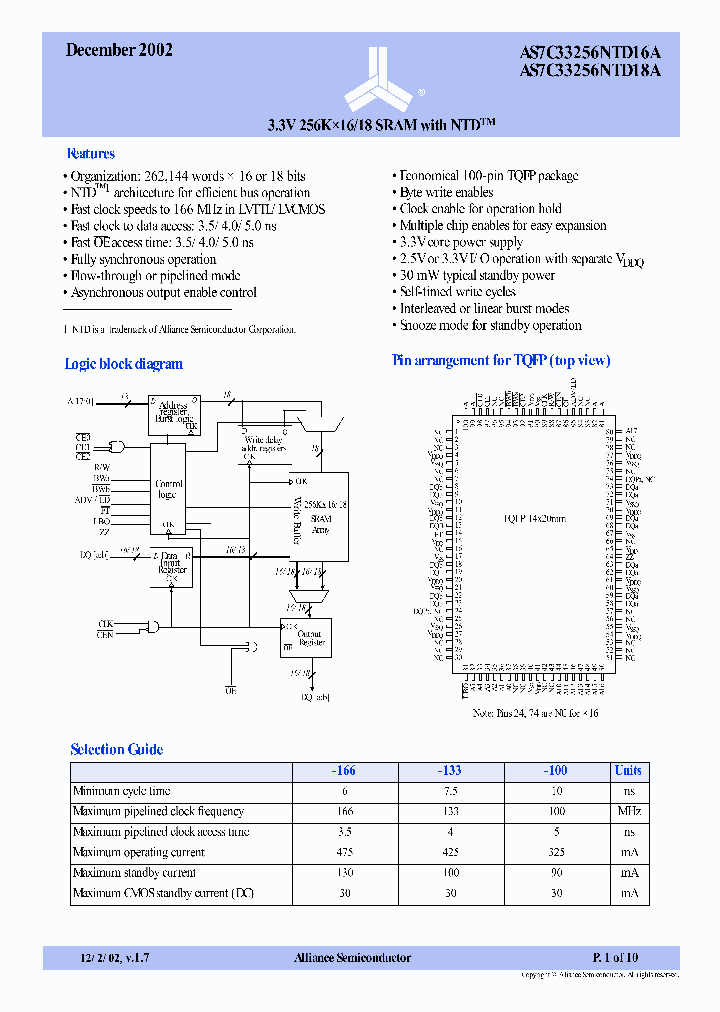 AS7C33256NTD18A-100TQI_7816053.PDF Datasheet