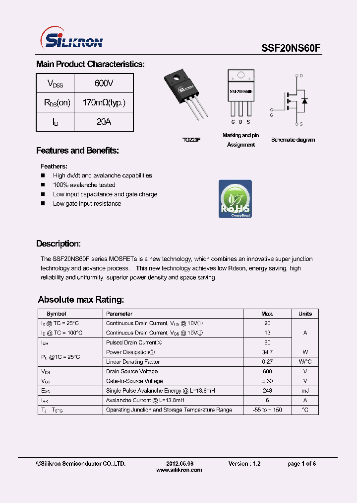 SSF20NS60F_7866838.PDF Datasheet