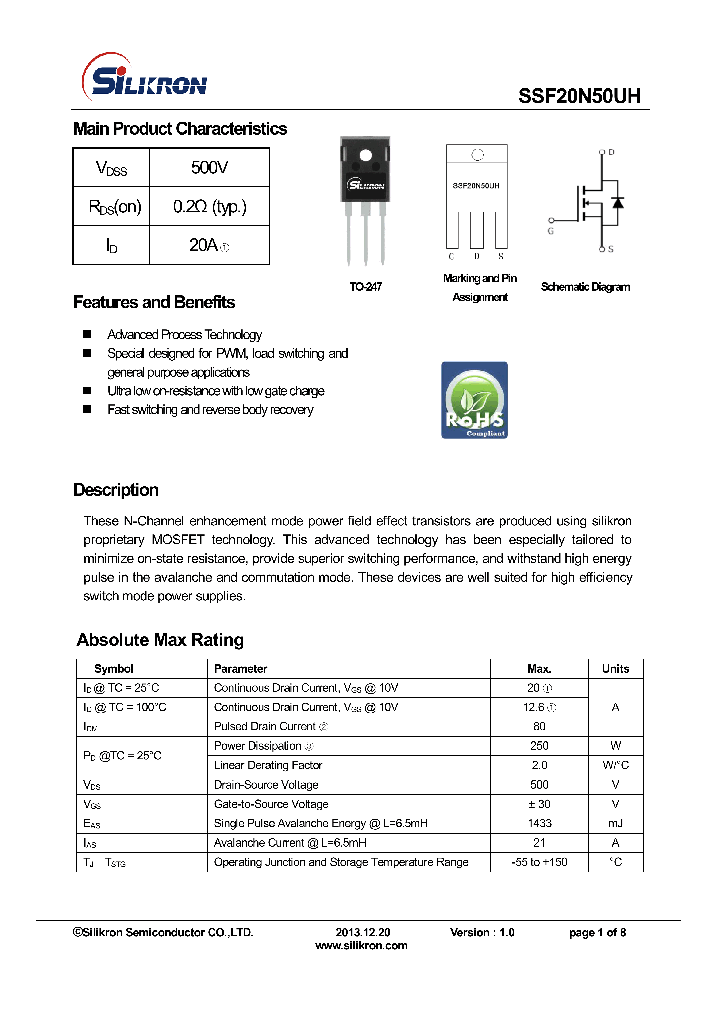 SSF20N50UH_7866835.PDF Datasheet
