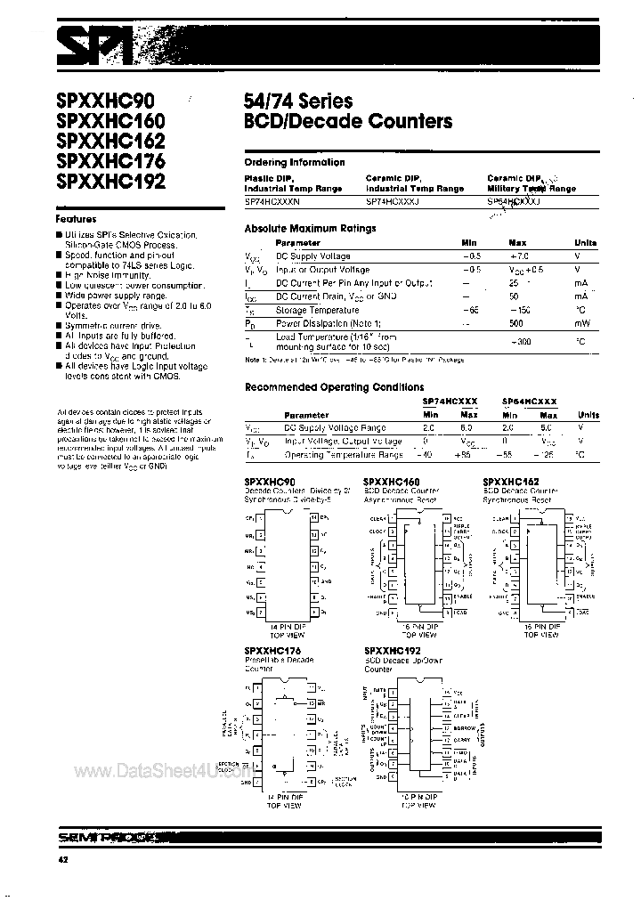 SP74HC160_7770855.PDF Datasheet