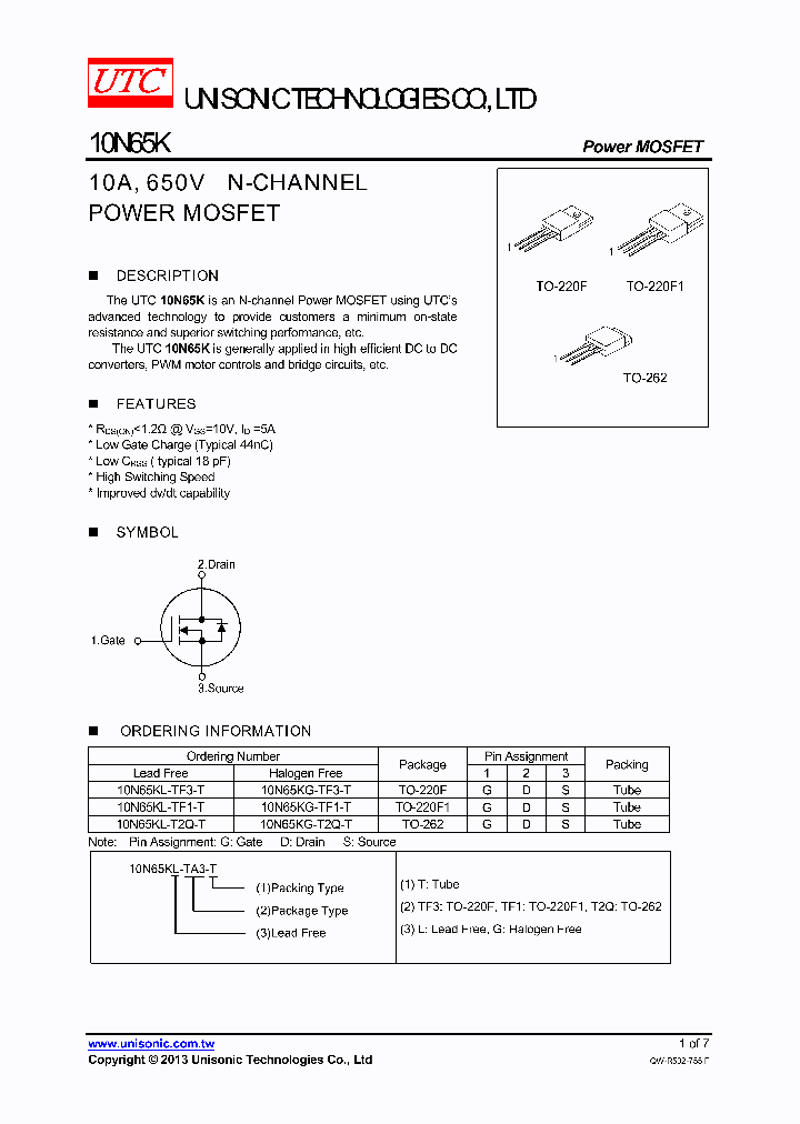 10N65K_7868890.PDF Datasheet