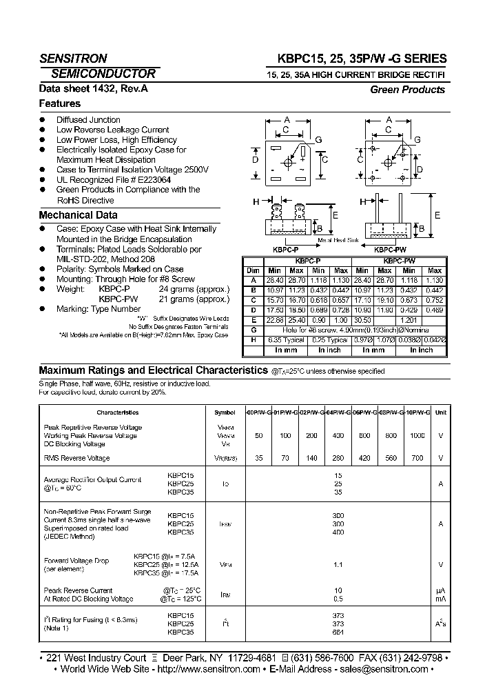 KBPC35-00P-G_7818386.PDF Datasheet