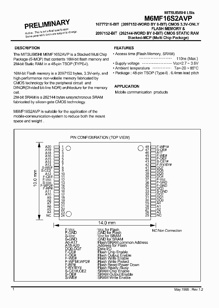 M6MF16S2AVP_7824301.PDF Datasheet