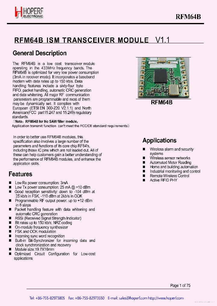 RFM64B_7771483.PDF Datasheet