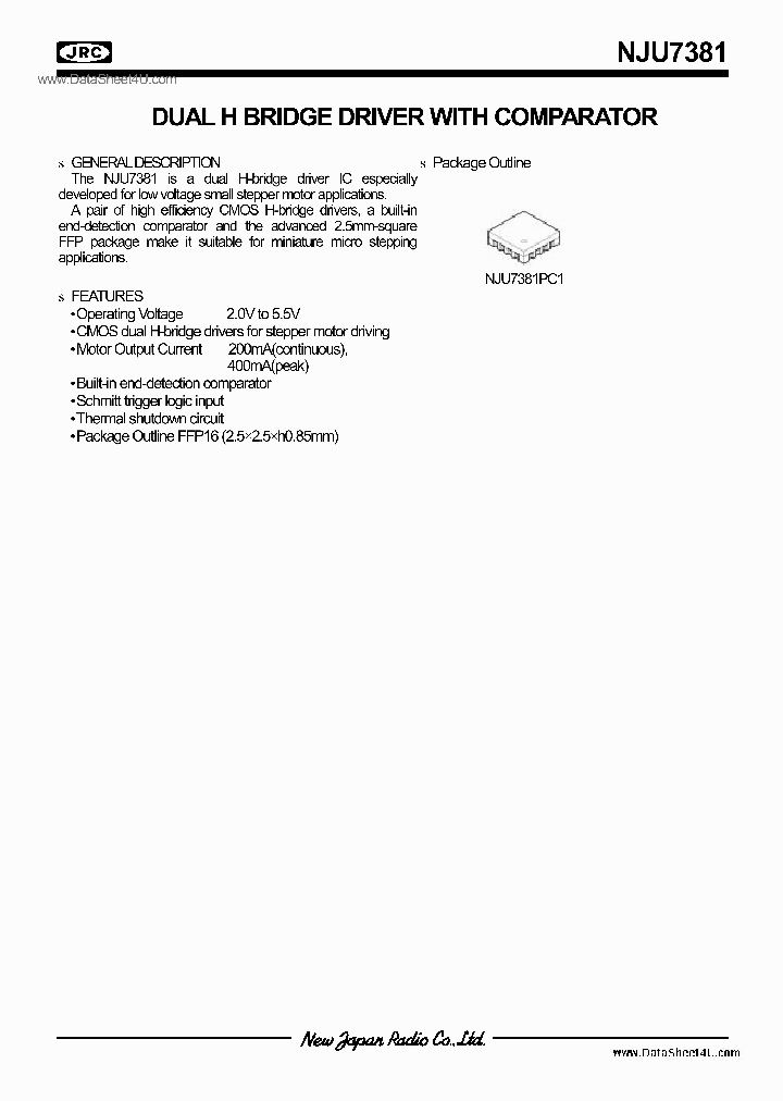 NJU7381_7772301.PDF Datasheet