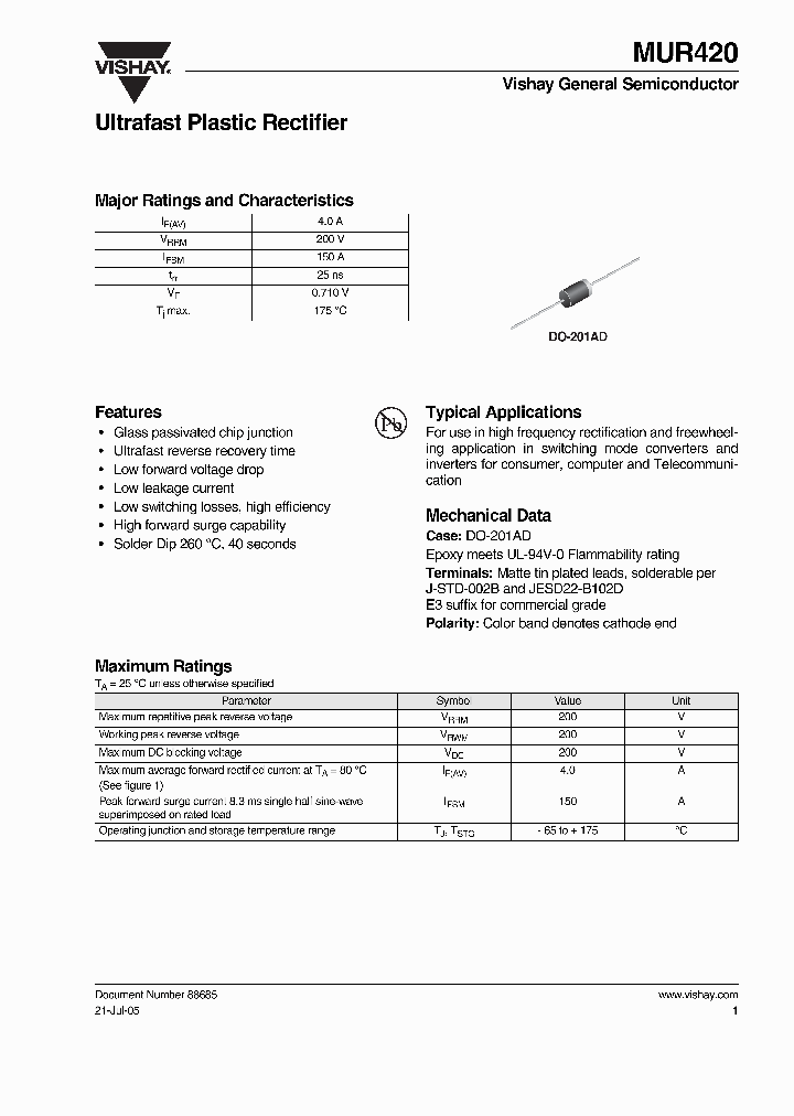 MUR420_7826601.PDF Datasheet