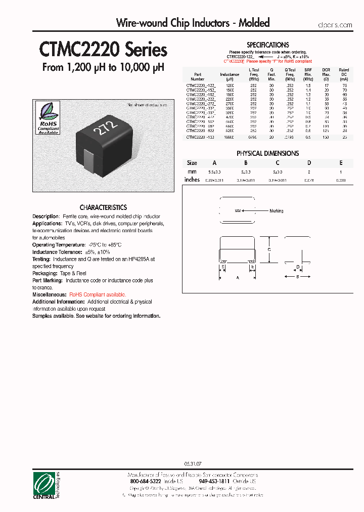 CTMC2220-103J_7827999.PDF Datasheet
