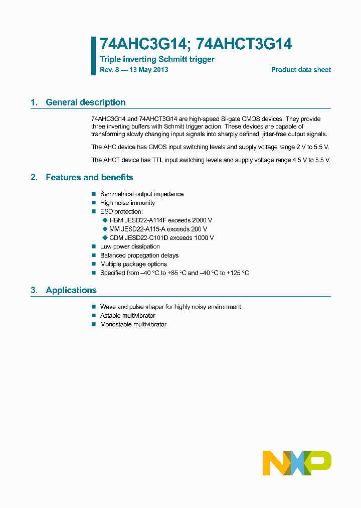 74AHC3G14GD_7869170.PDF Datasheet