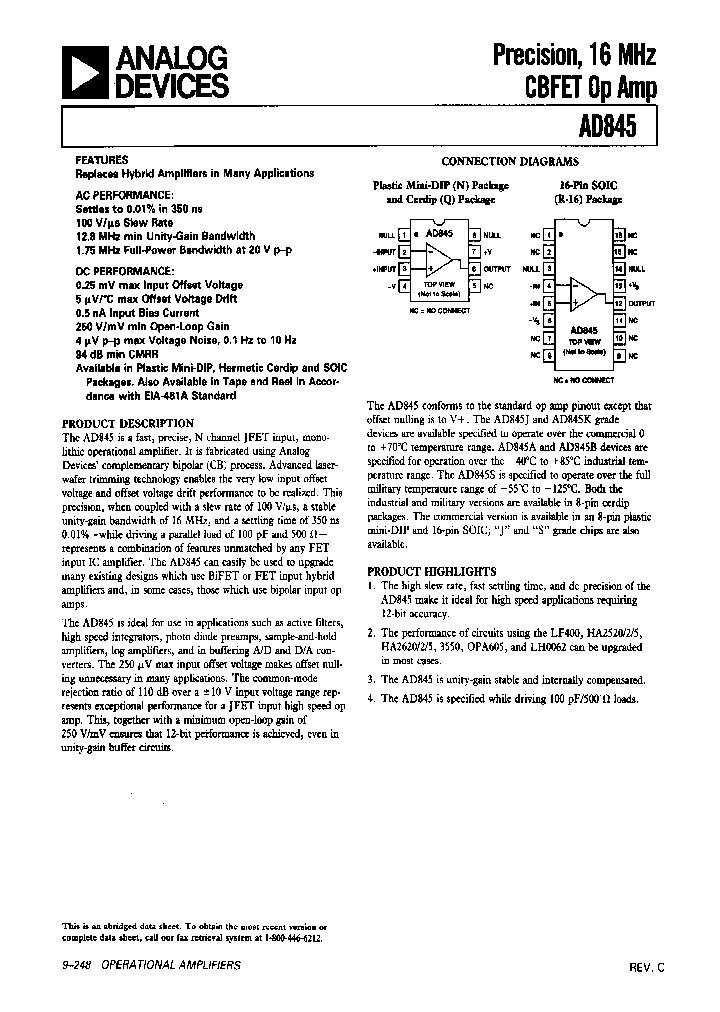 AD845JR-REEL_7830641.PDF Datasheet