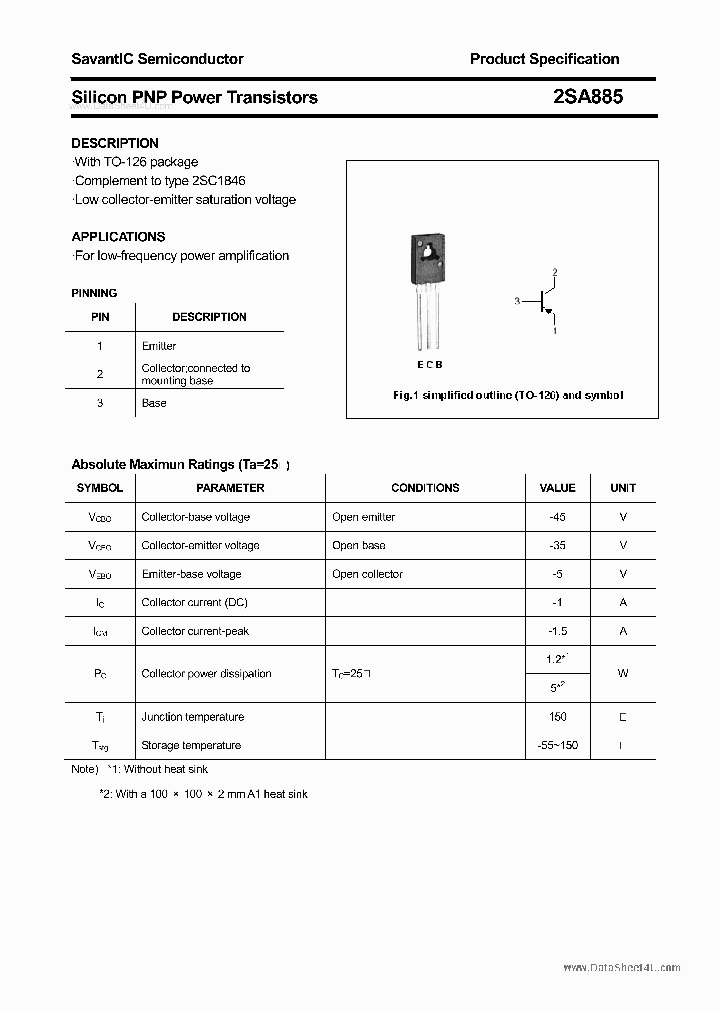 2SA885_7771048.PDF Datasheet