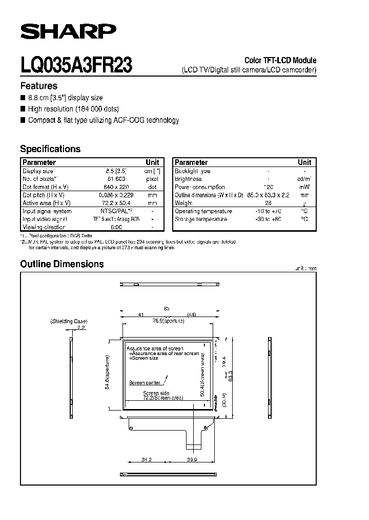 LQ035A3FR23_7829165.PDF Datasheet