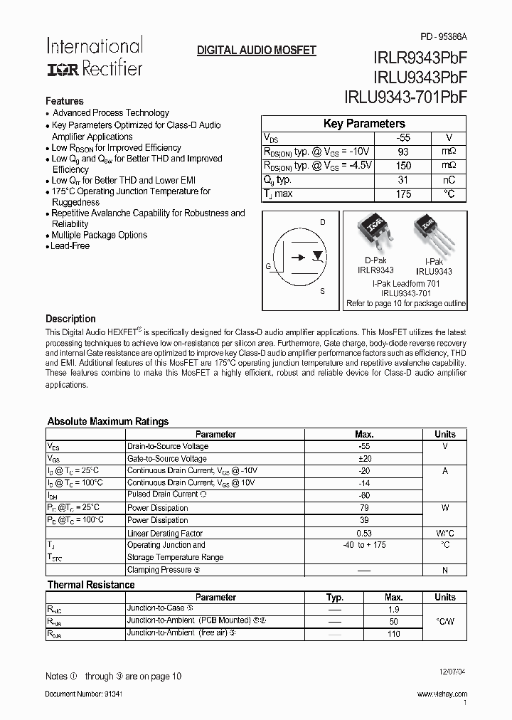 IRLU9343PBF_7837180.PDF Datasheet