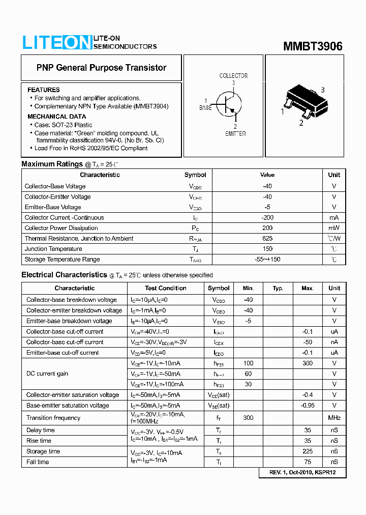 MMBT3906_7837288.PDF Datasheet