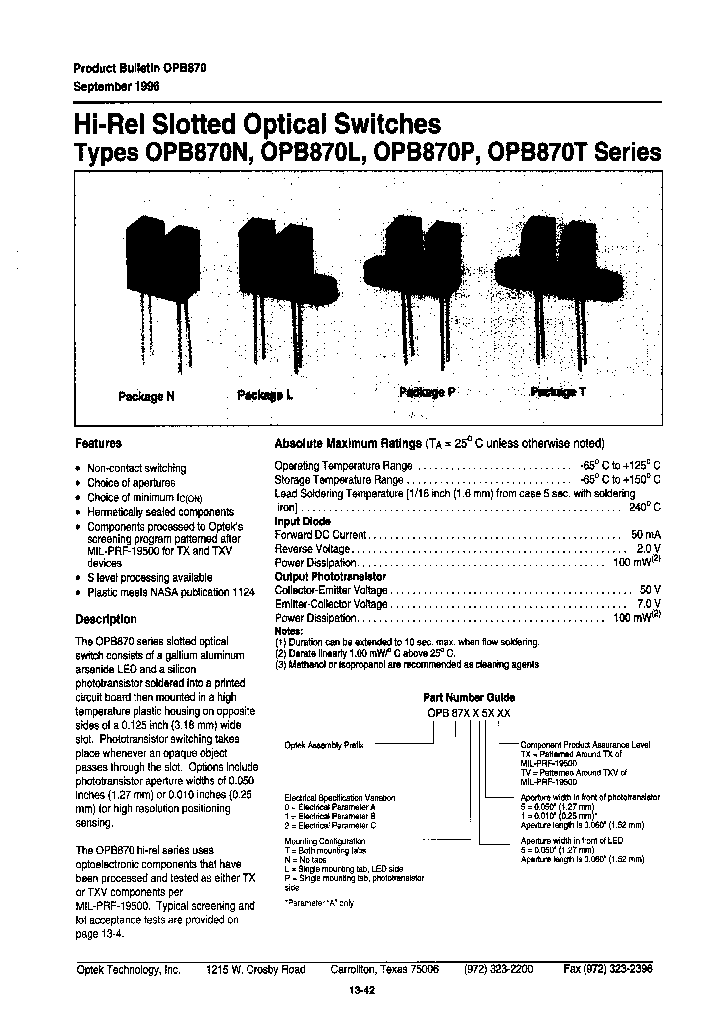 OPB870L51TV_7832918.PDF Datasheet