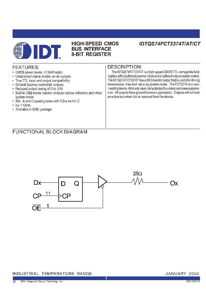 IDTQS742374TSO_7832387.PDF Datasheet
