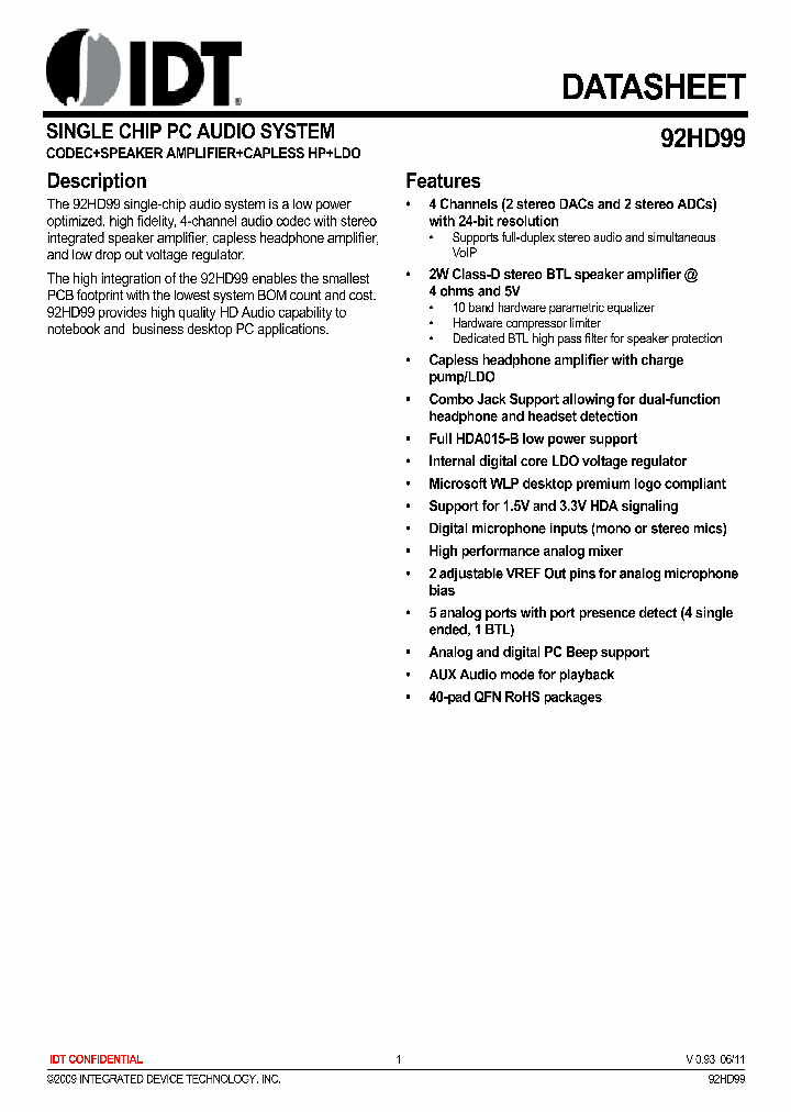 92HD99B3X5NDGXYYX_7836302.PDF Datasheet