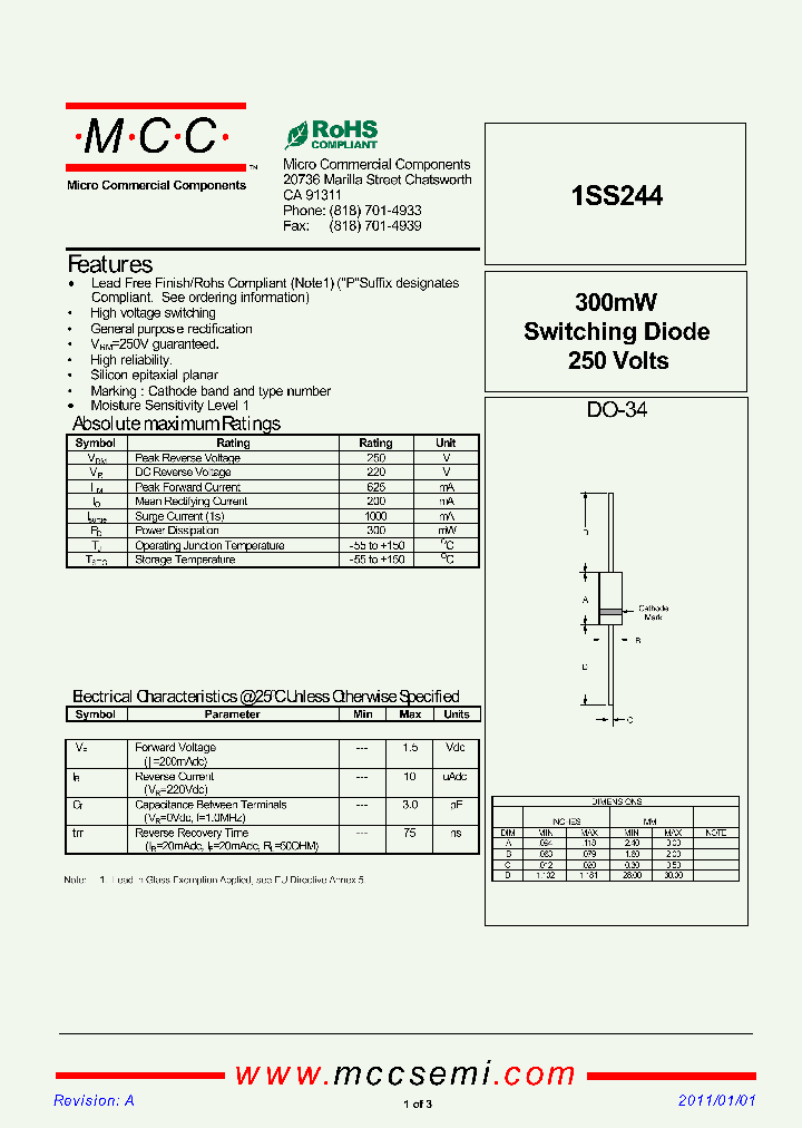 1SS244-TP_7838709.PDF Datasheet