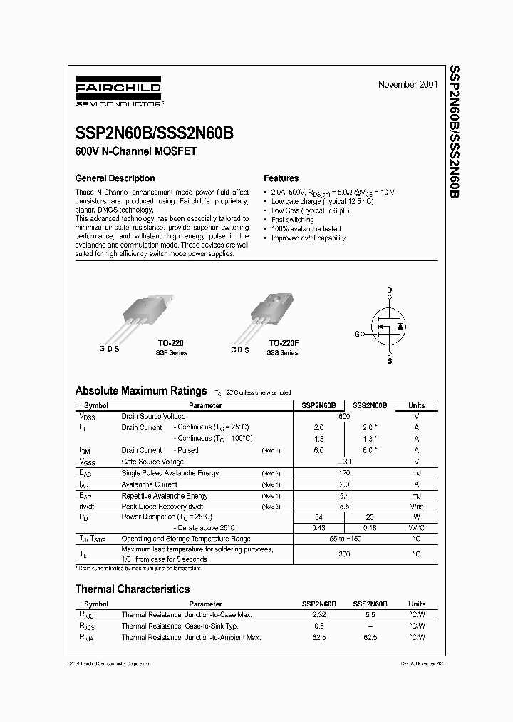 SSP2N60BJ69Z_7844415.PDF Datasheet