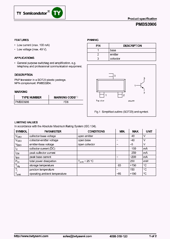 PMBS3906_7871694.PDF Datasheet