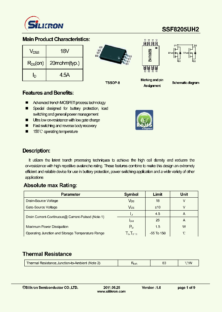 SSF8205UH2_7872844.PDF Datasheet