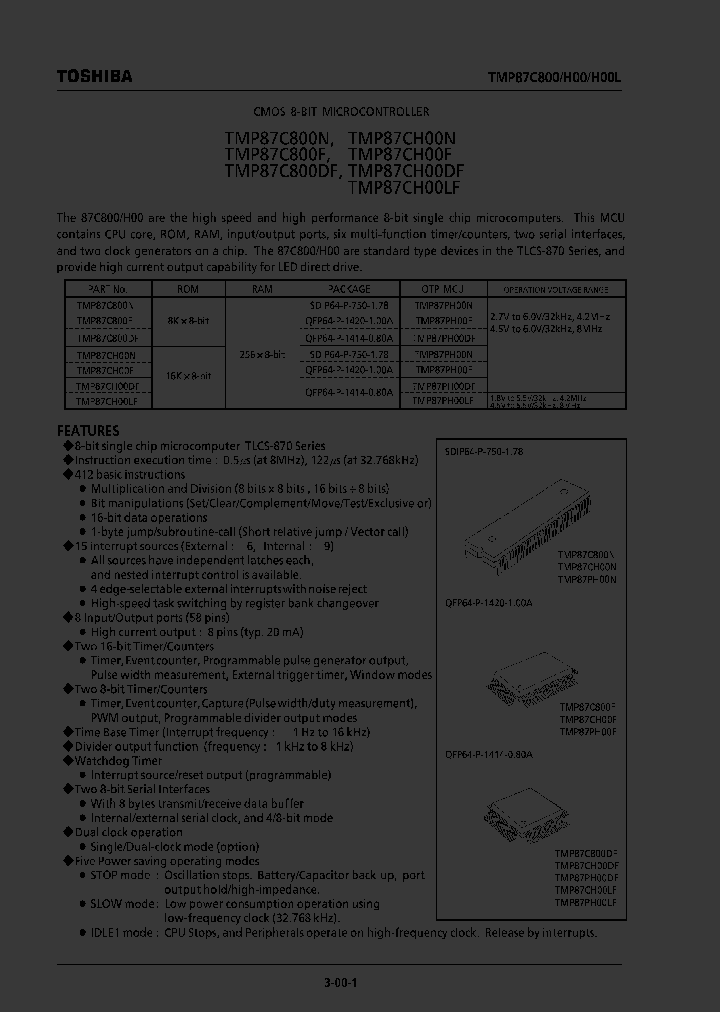 TMP87CH00F_7849748.PDF Datasheet