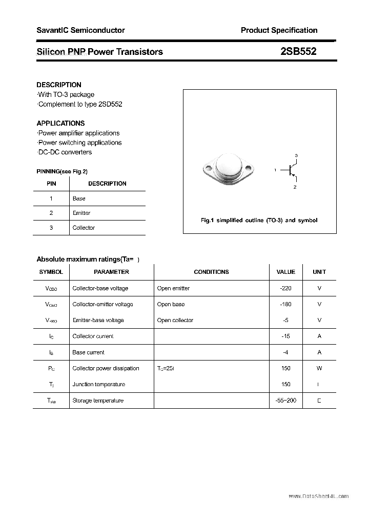 2SB552_7777072.PDF Datasheet