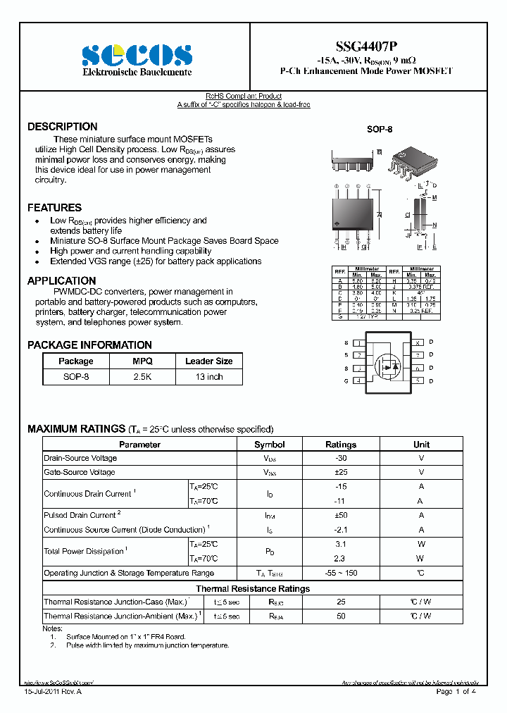 SSG4407P_7875446.PDF Datasheet