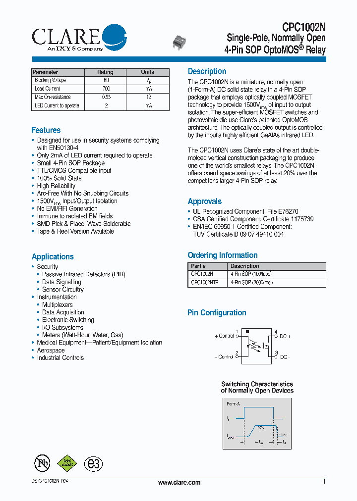 CPC1002NTR_7864741.PDF Datasheet