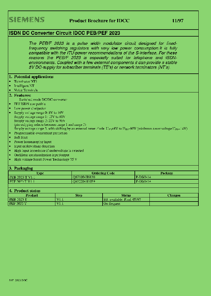 PEF2023T_7864835.PDF Datasheet