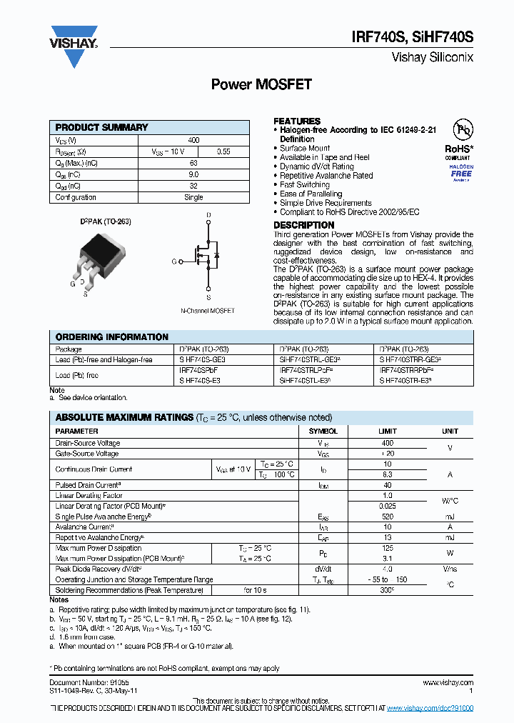 SIHF740STRL-GE3_7862059.PDF Datasheet