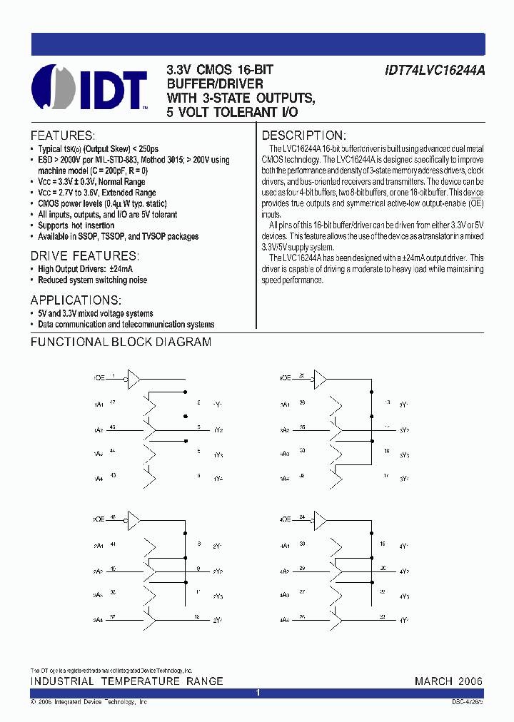 IDT74LVC16244A_7878142.PDF Datasheet