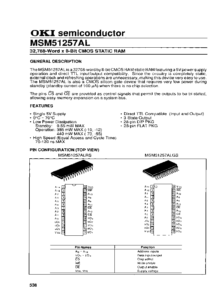MSM51257AL-70GS_7874314.PDF Datasheet