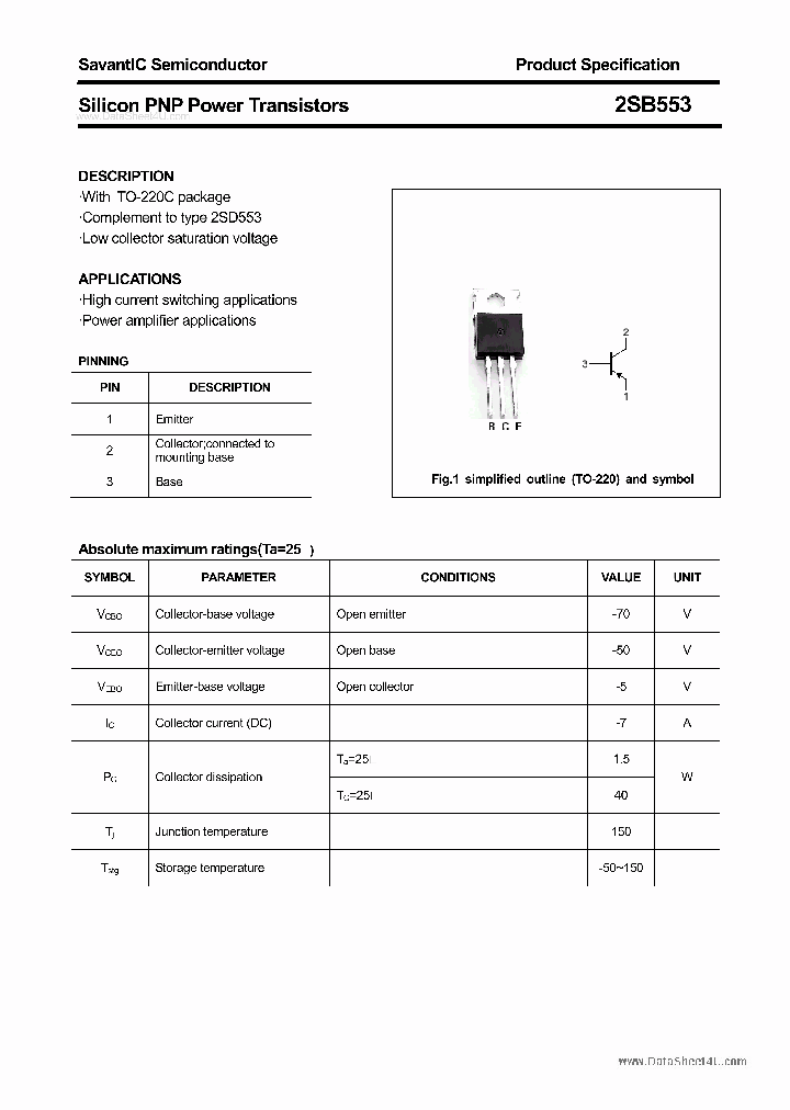 2SB553_7777068.PDF Datasheet